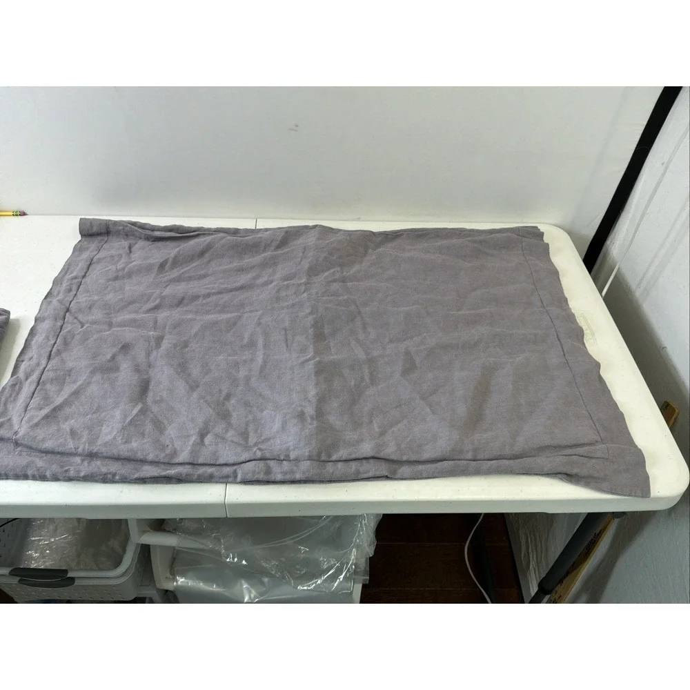 Bellora Milano Pair of Shams Queen Purple Linen Envelope Made in Italy